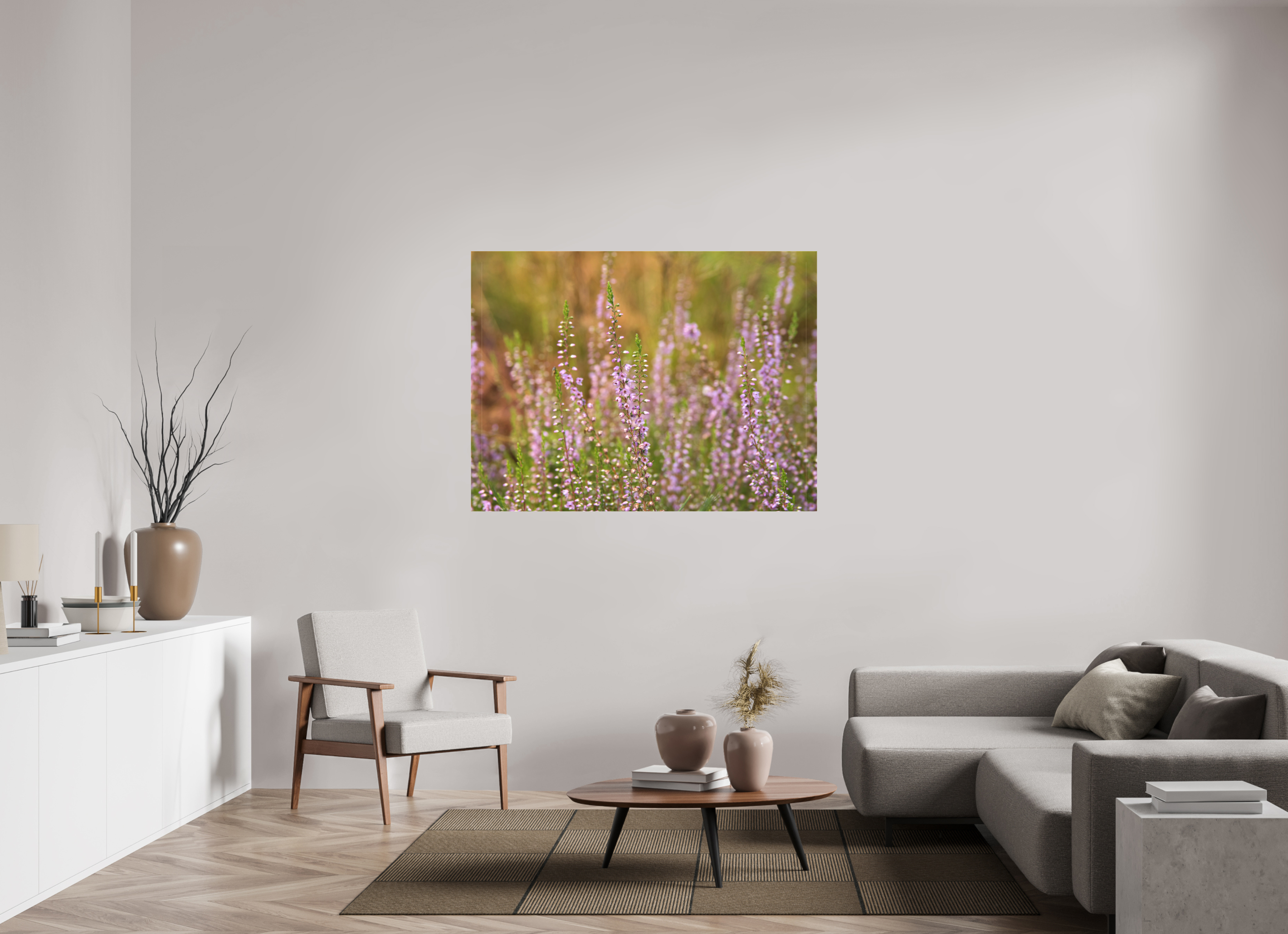 140 x 105 cm, Canvas Heather Glow – Softness Across the Moor