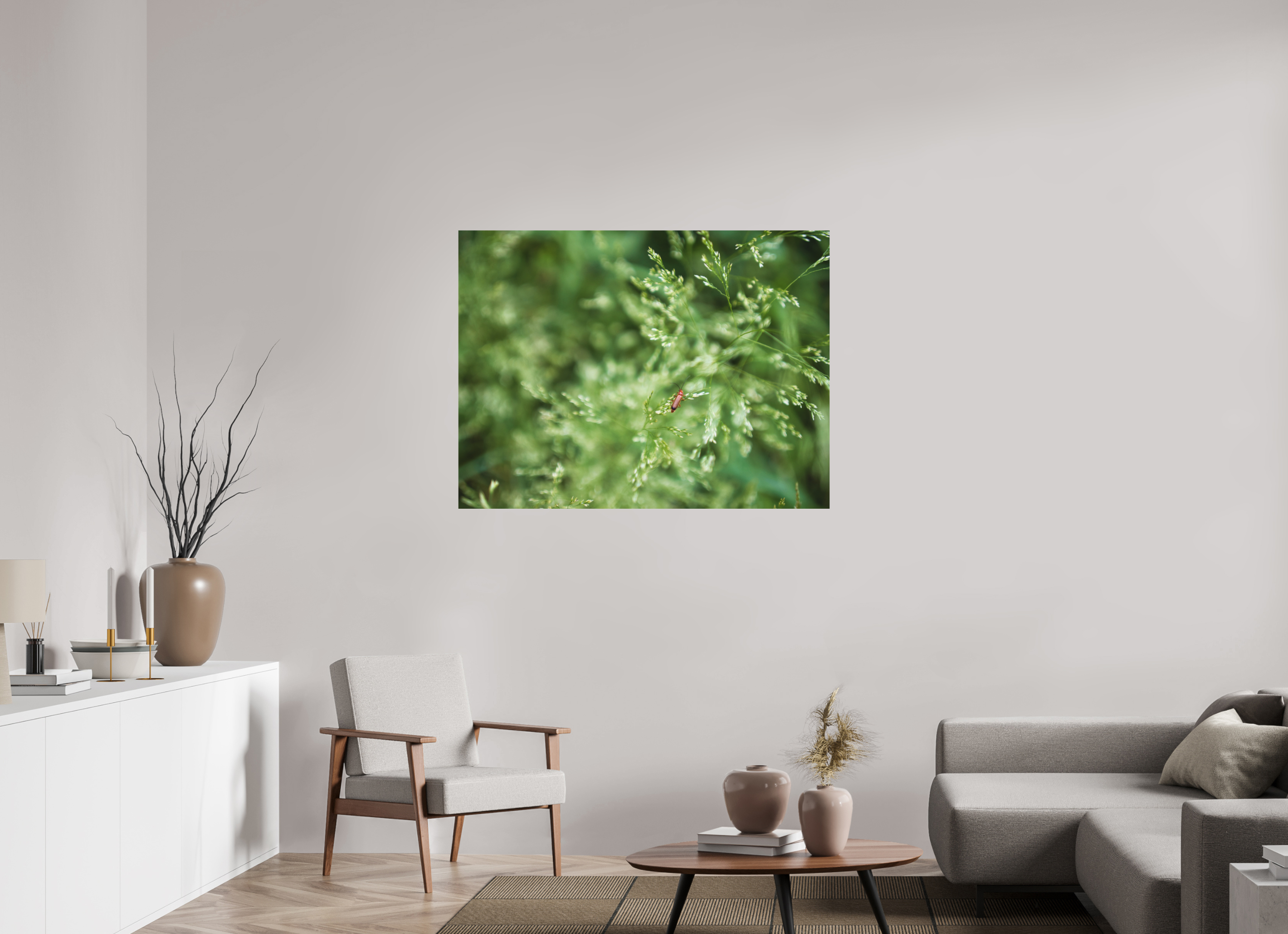 120 x 90 cm, Aluminum Dibond Grassland Guardian – A Moment in Stillness