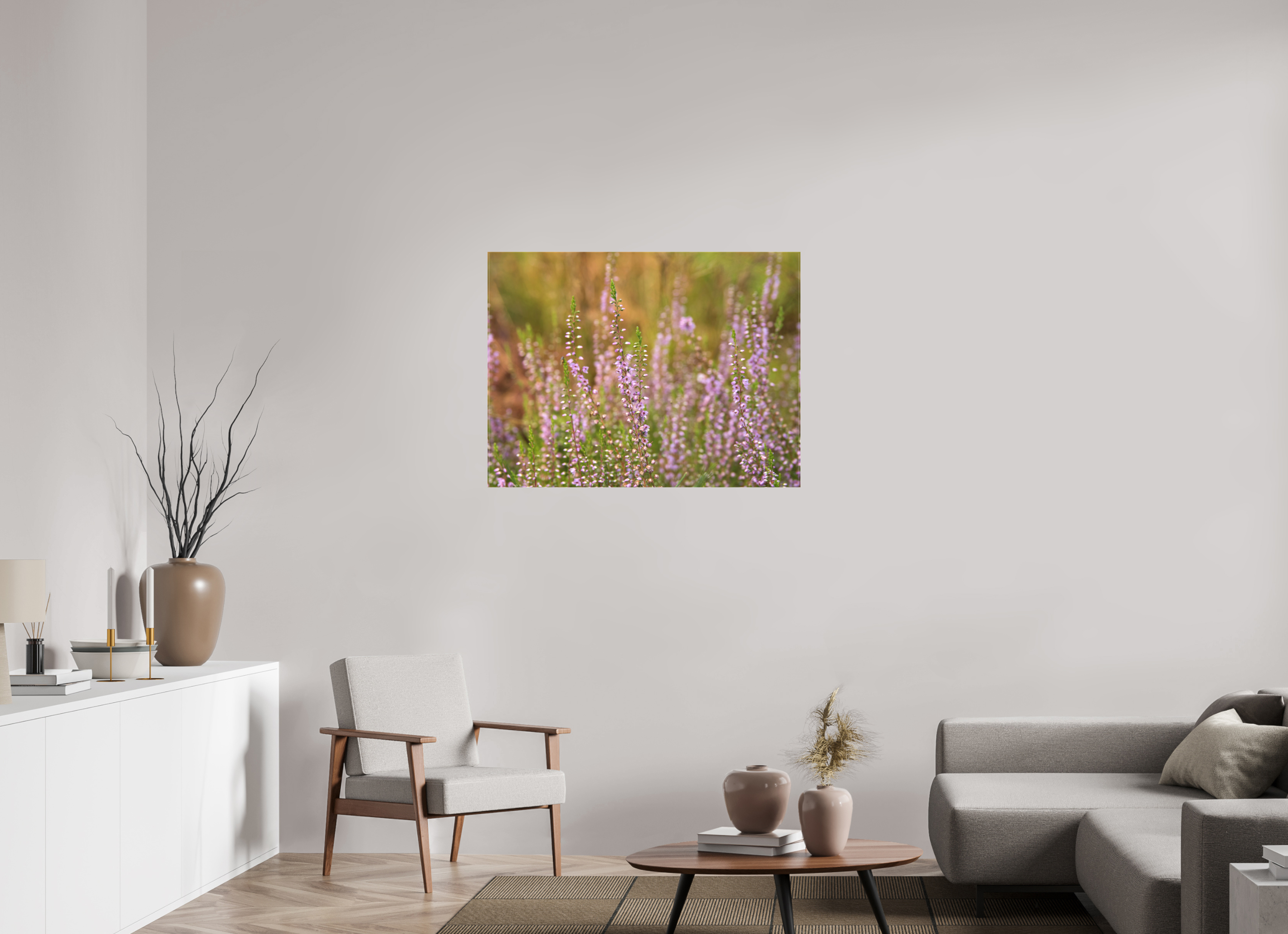 100 x 75 cm, Canvas Heather Glow – Softness Across the Moor