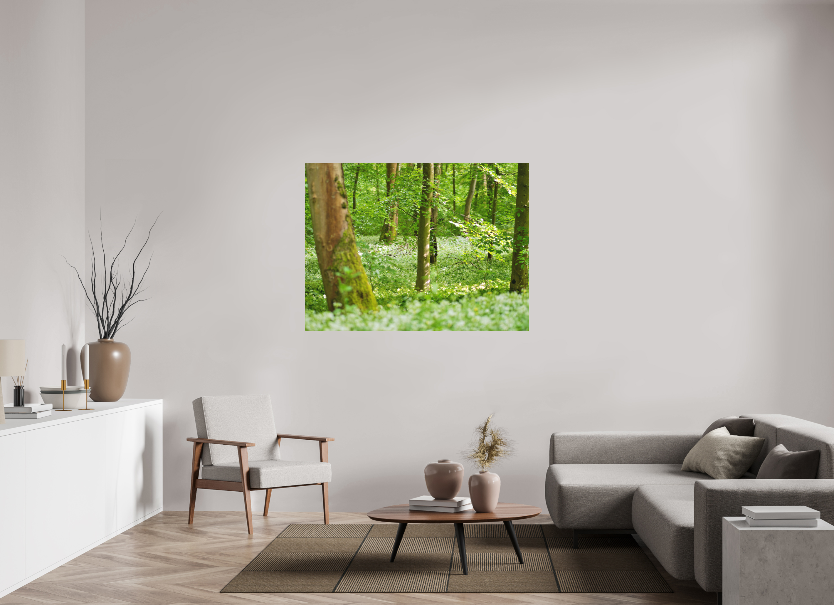 140 x 105 cm, Canvas Forest Bloom – Whispering Spring Light