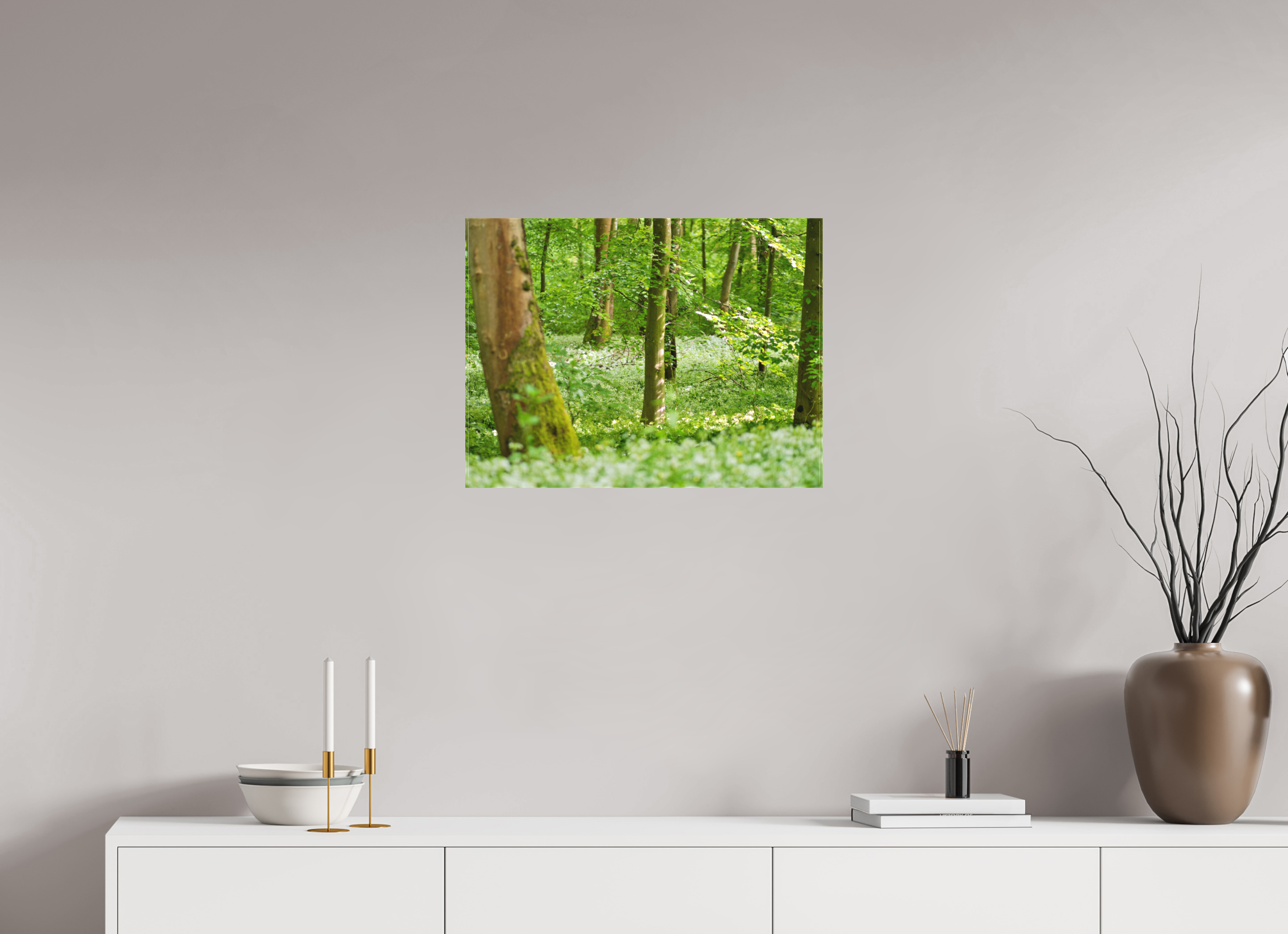 60 x 45 cm, Canvas Forest Bloom – Whispering Spring Light